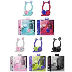 Akz-K23 gato orelhas bluetooth headset divertimento fones de ouvido de jogo com microfone mp3 música estéreo ruído de ruído de ruído fones de ouvido sem fio