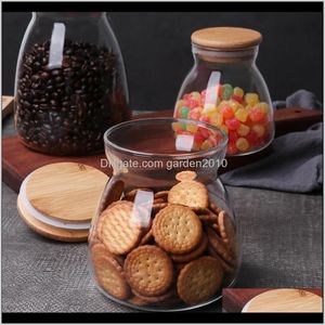 Jars 750Ml Cute Small Glass Jar tea infuser bottle For Spices Storage Counter With And Bamboo Lid Containers Organizer Canister Decorative F4Bqk Ypzhs