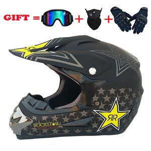 3 gåvor Män Motocross Off Road Professional ATV Cross s MTB DH Racing Motorcykel Hjälm Dirt Bike Capacete de Moto