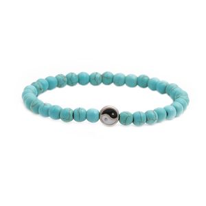 Yin Yang Beaded Bracelet for Men and Women Yoga Chakra Meditation Natural Stone