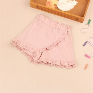 Sommer Baby Mädchen Shorts Baumwolle Kleinkind Kinder Strand Hosen Rüschen Rock Kurz für Teenager Schule Mädchen Kinder Kleidung 4-16 jahre 210723