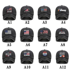 DHL 2022 Party Hats Let´s Go Brandon FJB Beanie Cap Printed Baseball Caps Washed Cotton Denim Adjustable Hat