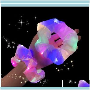 Aessories Tools ProductorStools Producted Luminous Bands Scrunchies Women Girls Headwear Rope Enkel handled Ringar Gummi Band Hair Aessorie