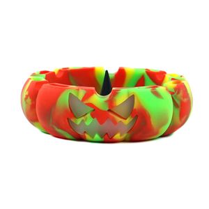 posacenere portatile in silicone vassoio antiscottatura portacenere testa di zucca elementi essenziali di Halloween altezza 1,3 