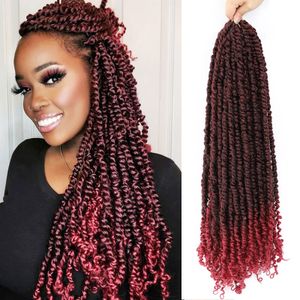 24 Inch Passion Twist Crochet Hair Water Wave Crochet Braiding Hair Long Bohemian for Pre Looped Synthetic Natural Hair Extensions LS01