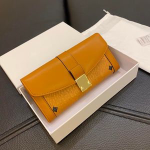 Klassiska kvinnors plånbok modeväskor handväska designer plånböcker bokstäver utskrift långa trefalda kortpåse mynt handväska 4 färger282s