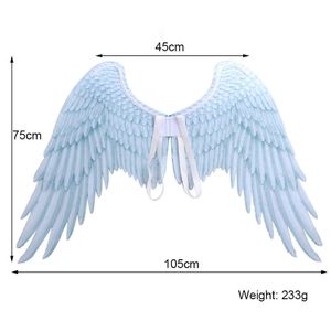 2021 Halloween 3D Angel Wings Mardi Gras Theme Party Cosplay For Children Adult Big Large Black Devil Costume Y0913