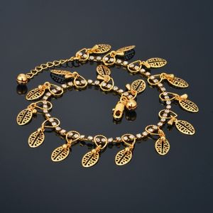 Est Fora Cz Ankle Chain Bracelet para Mulheres Folha De Cor de Ouro Cúbica Zircônia Correntes de Órginhas Mulheres Indian Foot Jóias