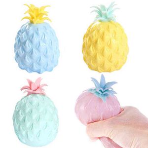 Ucuz Un Ananas Rölyef Stres Topları Fidget Oyuncaklar Sıkmak Meyve Anti Stres Dekompresyon Çocuklar Için Antistress Çocuk Y1210