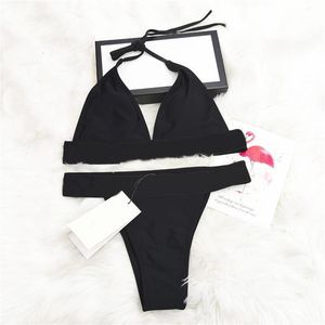 New Swimsuit Bikini Set Women Fashion Pad Swimwear Black with Gold Fast shipping Bathing Suits Sexy pad tags