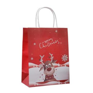 Wholesale bear candy gift bags resale online - Christmas cartoon candy gift bag Santa Claus deer bear tree paper bags handbags Party Supplies Decorations different colors