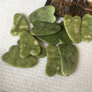 Naturalny Jade Kamień Guasha Board Scrape Gua Sha Oczyszczanie twarzy Twarzy Lift Scrape Relaks Odchudzanie Szyi Cienkie narzędzie do podnoszenia