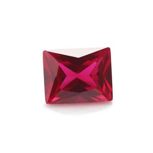 50 sztuk 3x5 ~ 13x18mm Prostokąt Kształt Księżniczka Cut Loose Corundum Czerwony Kolor Aaaaa Kamień syntetyczny dla biżuterii DIY Gems Stone 5 #