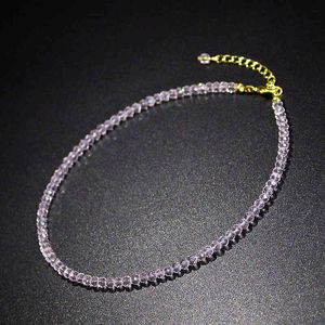 Enkel svart stenpärlor Kort Choker Neckalce för Kvinnor Kvinnlig nacke Clavicle Chain Collar Halsband Smycken