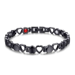 Gros fabricant coréen mode titane acier bijoux aimant amour dame titane acier bracelet