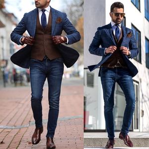 Two-Pieces Coat&Jacket Business and Leisure Men Suits Plaid Single Breasted Custom Made Slim Fit Groom Party Coat Tailored Work Wear