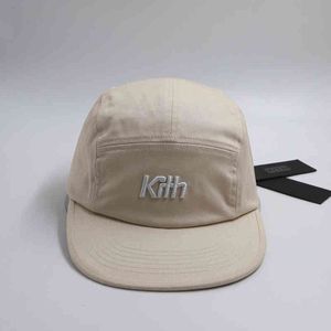 Kith 5-panelowa czapka obozowa regulowana czapka z daszkiem Snapback hip-hopowe czapki typu trucker dla mężczyzn kobiety czapka taty dorywczo osłona przeciwsłoneczna Outdoor 2021GC9V {kategoria}