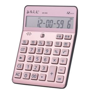 Электронный калькулятор Музыкальный рабочий стол 12-значный Большой ЖК-дисплей Дисплеи