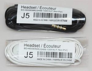 J5 3.5mm fones de ouvido fones de ouvido com microfone para Samsung GALAXY S2 S3 S4 Ace N7100 S6 S7 S5 Note3