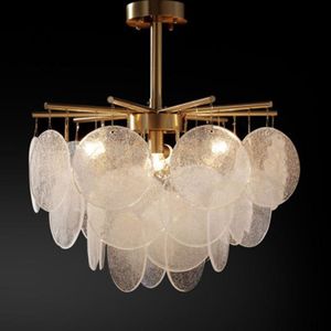 Pendant Lamps Modern Frosted Glass LED Chandelier Gold Metal Living Room Bedroom Hanging Dining Luxury Lighting Fixtures