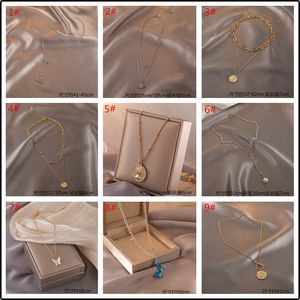 Ins Brife Pendant Chain Diamand Colares ChainLoda Geométrica Domon Star Golden Colar Mulheres Gótico Jóias