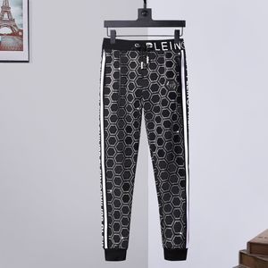 PLEIN Bear Jogging Pantolon Taşlar Gotik Mens Bayan Pantolon Spor Lüks Tasarımcılar Sweatpants İpli Joggers Çift Marka Giyim 84183