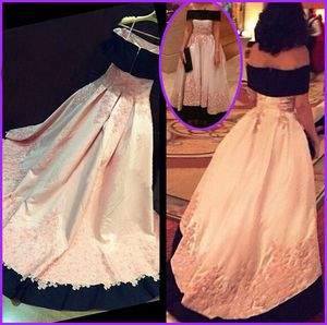 Abiti da sera per occasioni formali con spalle scoperte Vinatage Foto reali Appliques in pizzo Plus Size Abiti da sposa per celebrità Prom Party 2021 Arabo