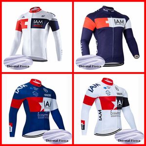 IAM Team Maglia da ciclismo invernale in pile termico da uomo Maglia da corsa a maniche lunghe Maglia da bicicletta MTB Abbigliamento sportivo da esterno S21050795