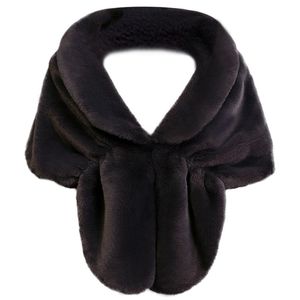 Scarves Womens Faux Fur Collar Shawl Scarf Wrap Evening Party Cape Stole For Bride And Bridesmaid Winter Coat