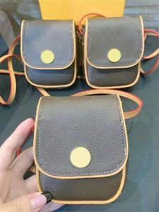 Women's Luxury brand designer cellphone pouch old flower waist bag with retail box 1852 item