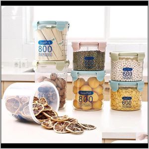 Housekeeping Organization Home Gardensealed Storage Box Transparent Canister Kitchen Preservation Household Grain Container Jar Bottles & Ja