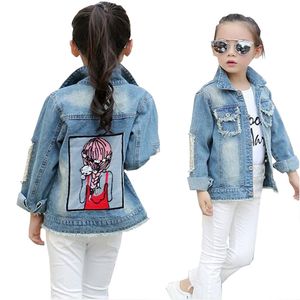 baby girls clothes children cotton denim jacket girl outerwear coat 1-11 year jeans kids tops teenage outwear 211011