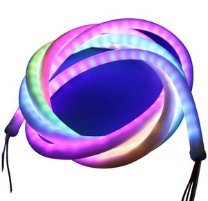 3.3ft Addressable RGB Color-Changing LED Neon Pixel Light, DC 5V Waterproof Flexible SMD WS2811 60 Units LED Rope Strip