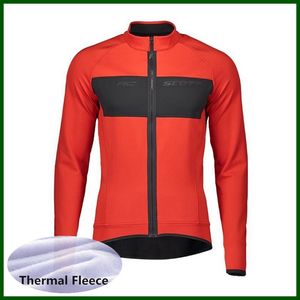 Pro Team Scott Radfahren Jersey Herren Winter Thermal Fleece Langarm Mountainbike Hemd Road Fahrrad Tops Wärmer Rennkleidung Outdoor Sportswear Y21050621