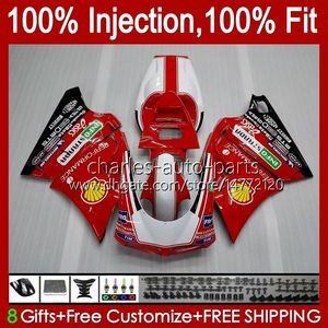 Kit för Ducati 748 853 1994 1995 1996 1997 1998 1999 2000 2001 2002 104HM.42 Gul vit 996 998 916 s R 94 95 96 97 98 99 00 01 02 FAIRING