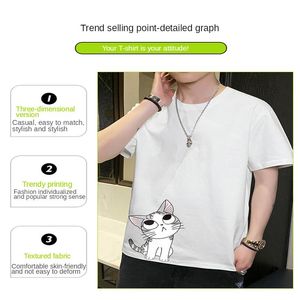 Erkek T Shirt Gömlek Kısa Kollu Yaz Trendi Rahat Artı Boyutu T Shirt Giyim Kore Versiyonu