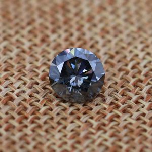 Test diamentowy GreyBlue obok 0.5-2 Karadny D Kolor VVS1 Okrągły Brilliant Cut Luźli Moissanite Koraliki do Kamień Biżuteria Ring H1015