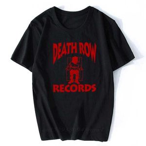 Death Row Records T Shirt Mężczyźni Wysokiej Jakości Estetyczne Cool Vintage Hip Hop T-Shirt Harajuku Streetwear Camisetas Hombre 210629