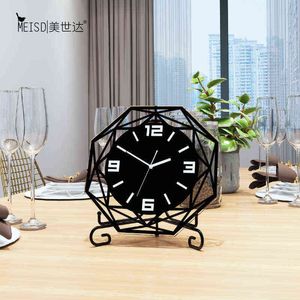 Creative Table Clocks Modern Design RPET Acrylic Desk Clock Watch for Home Living Room Decoration Crafts Gift Vintage Watch 211111