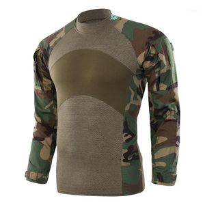 Wholesale cotton hunting clothes for sale - Group buy Outdoor T Shirts Tactical Shirt Long Sleeve Camo Cotton Men Quick Dry T Shirt Sport Camping Hunting Clothes Hiking Cycling
