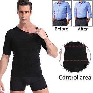 Mäns Slimming Body Shaper Corrective Ställning Coret Belly Abdomen Control Compression Man Waist Trainer Modellering Underkläder Vest