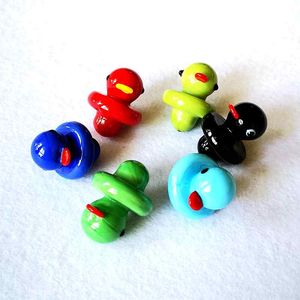 2022 Duck Cute Glass Carb Caps For Oil Rig Water Glass Bong Bangers Dab Rigs Colorful Cap Smoking Accessories DCC0103