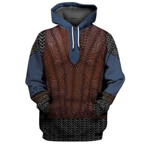 Felpe con cappuccio da uomo Felpe stampate in 3D Cavalieri Templari Moda per uomo Primavera/Autunno Casual Pullover unisex con cappuccio Harajuku Streetwear