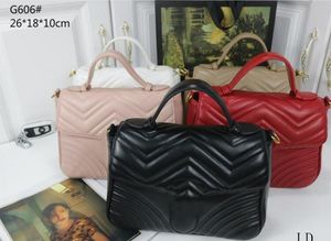 2022 5A Marmont Bag Amor Coração Onda Padrão Satchel Bolsas De Ombro Chain Bolsas Crossbody Purse Senhora Couro Estilo Clássico Sacolas