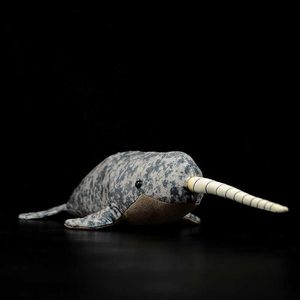 41 cm leuke narwal walvis gevulde pop simulatie zee dier echte leven pluche zacht speelgoed spot monodon monoceros kids cadeau q0727