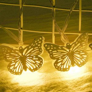 Strings 10 LED Hollow Out Butterfly Shape Decorative String Lights Night Lamp Holiday