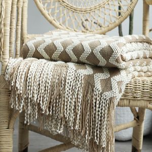 Nordic Gestrickte Decke Sofa Bett Dekorative Gewinde Decken Büro Nickerchen Werfen Handtuch Plaid Tapisserie