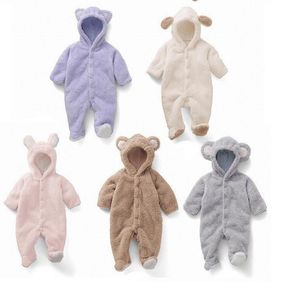 Baby Romper Winter Costume Chłopcy Ubrania Coral Fleece Ciepłe dziewczyny Odzież Zwierząt Ogólnie Pajaciki Kombinezon 0191