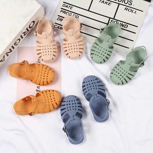 Summer fashion hollow solid color baby girls casual flat sandals toddler girl shoes 210701