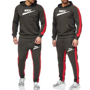 Мужской бренд трексуита повседневная фитнес спортивная одежда наборы классические бейсбольные куртки брюки двух частей набор на открытом воздухе спортивные костюмы мужская одежда
